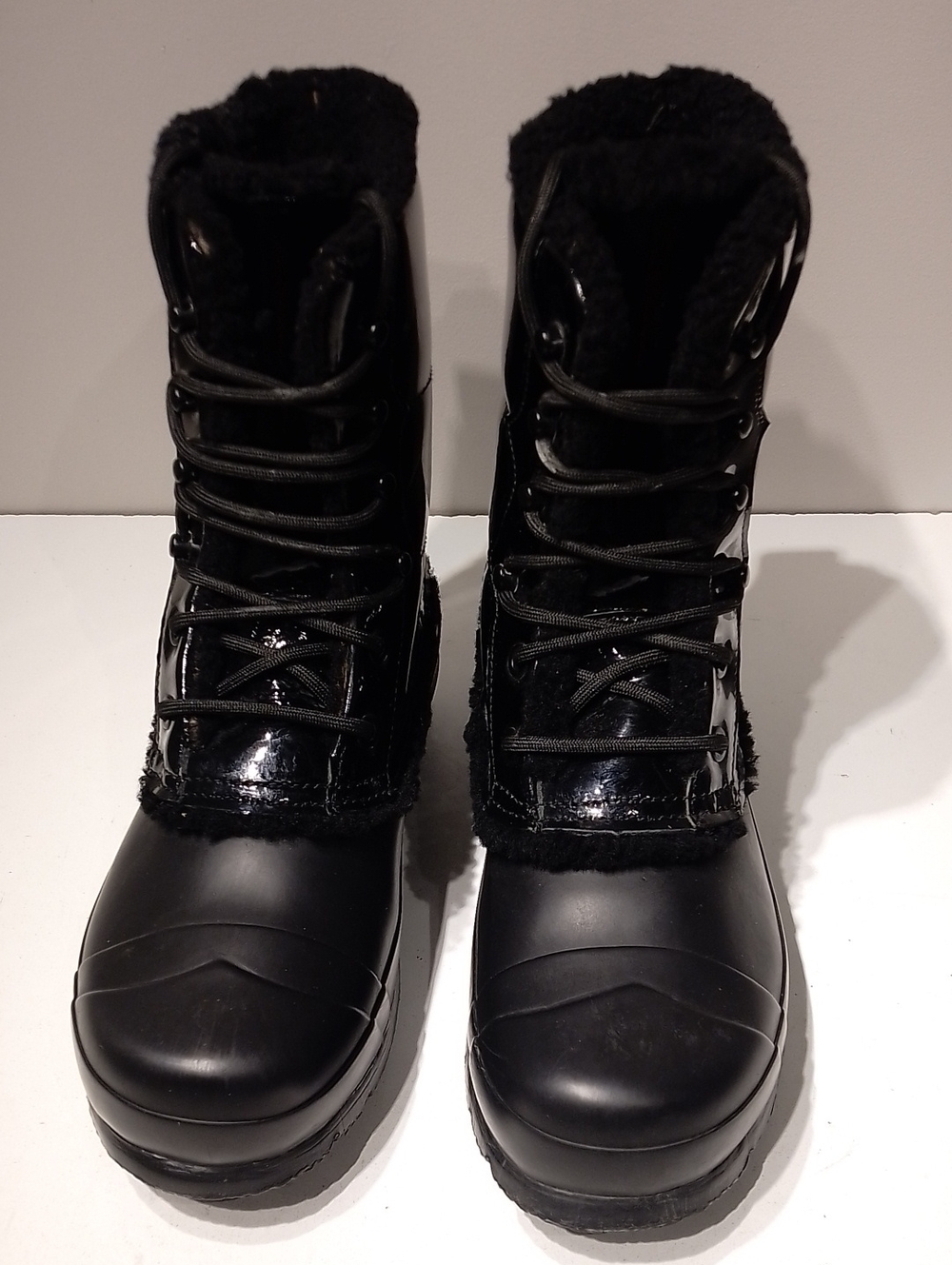 HUNTER Women’s Original Patent Leather Waterproof Rain Boots